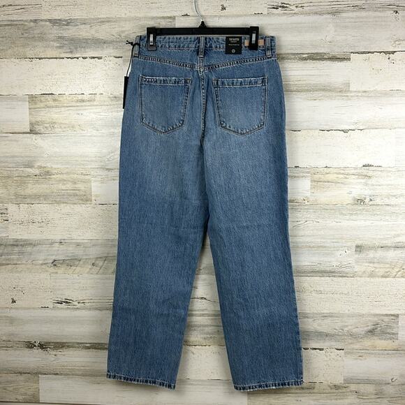 Blank NYC Women’s 24 The Baxter Ribcage Straight Leg Distressed Button Jeans NEW - Picture 3 of 9